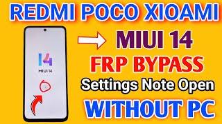 All Redmi/Poco Miui 14 FRP Unlock/Bypass Google Account Lock Without PC | Without Second Space 2025