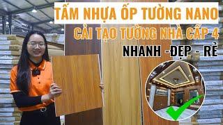 Tấm nhựa ốp tường nano cải tạo tường nhà cấp 4 nhanh bền đẹp rẻ | Tấm ốp tường nano | Haroma