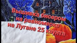 588. Вышивка бисером на равномерке на Лугане 25 каунта для начинающих