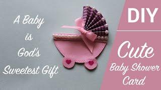 Baby Shower Cards Ideas - Cute and Easy Baby Carriage Stroller Card