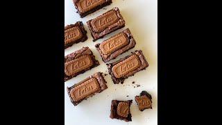 The way to make brownies better is by stuffing them with biscoff spread