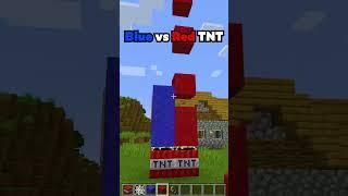 Minecraft Red vs Blue TNT.. DONT CHECK DESCRIPTION #minecraft #shorts