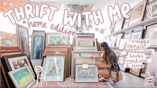 THRIFT WITH ME *HOME EDITION* finding vintage decor, mirrors + furniture to DIY!