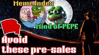 SKETCHY Crypto Presale Scams You should Avoid! (Memeindex + Mind of Pepe)