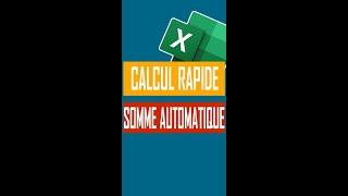 MS Excel | ANALYSE RAPIDE | SOMME AUTOMATIQUE