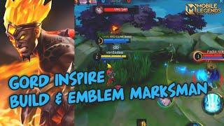 JANGAN DITIRU!! GORD INSPIRE BUILD & EMBLEM MARKSMAN BUAT LESLEY KENA MENTAL  - Mobile Legends