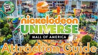 Nickelodeon Universe - Mall of America ATTRACTION GUIDE - ALL RIDES - Bloomington, MINNESOTA - 2025