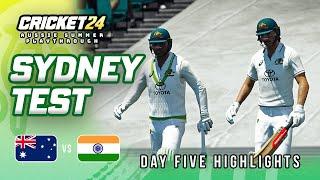 Australia v India - 5th Test | Day Five | Cricket 24 Playthrough