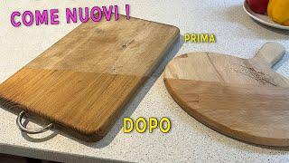 Rinnovare i taglieri in legno