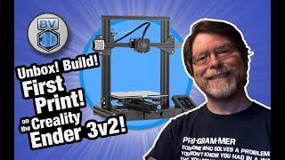 Creality's NEW Ender 3v2 3D Printer! Unbox! Build! First Print!