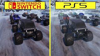 Monster Jam Showdown Nintendo Switch vs PS5 Graphics Comparison