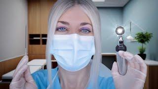 ASMR Ear Exam & Deep Ear Cleaning - Otoscope, Fizzy Drops, Picking, Brushing, Minor Surgery, Gloves