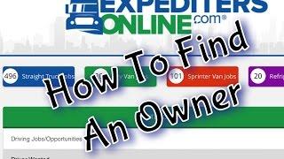 Expediter Team ~ How To Find An Owner To Drive For In Expediting