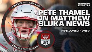 UNLV QB Matthew Sluka to redshirt  Pete Thamel thinks he will TRANSFER ️ | College Football Live