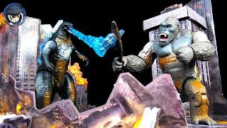 Playmates Godzilla VS Kong (2021) City Battle Diorama & Figures Monsterverse Playset Kaiju Review