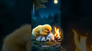 heroic chick save dog from snake 