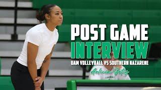 UAM Volleyball: Postgame Interview w/ Coach Ortiz (vs. Southern Nazarene)