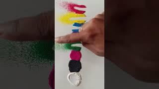 Simple Rangoli| Satisfying Rangoli|Easy Rangoli Tips and Tricks| ASMR #rangoli#satisfying#asmr#viral