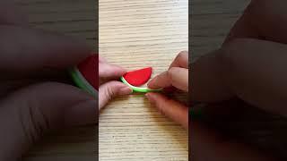 夏天就是要吃西瓜啊，黏土做西瓜#手工diy #親子手工 #超輕粘土手工 #幼兒手工