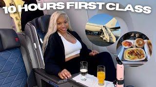 $8000 FIRST CLASS  FLIGHT to Greece 10 HOURS | MINI TRAVEL VLOG