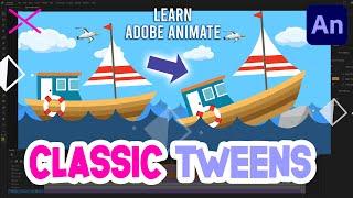 CLASSIC TWEENS in Adobe Animate CC | Tutorial for Beginners