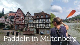 Perle am Main. Fachwerkhäuser in der Märchenstadt Miltenberg , Paddeln und Essen in Franken