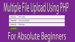 upload multiple files on your website using PHP