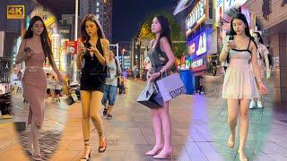 4K街拍湖南长沙街頭，滿大街美女，隨便一個都是女神級別的存在。