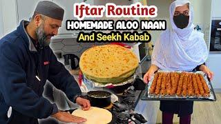 Homemade Aloo Naan And Seekh Kabab For Iftar