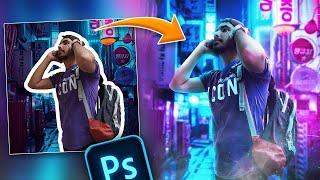 How To Easily Create A Photoshop Manipulation Effect Inspired By Cyberpunk 2022.