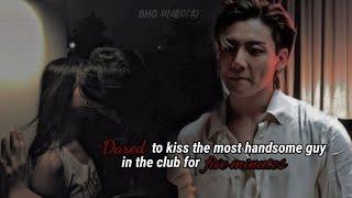 Dared to kiss the most handsome guy in the club for five minutes|Jungkook oneshot