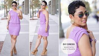 DIY Tutorial: Make A Dress With Two T-Shirts