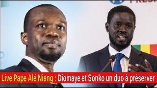 Live Pape Alé Niang : Diomaye et Sonko un duo à préserver