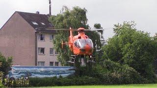 [TURBULENZEN BEIM START DES CHRISTOPH9] Großeinsatz Feuerwehr Ratingen