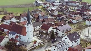 Arbing Pfarrkirche Filmsequenz Drohnenflug