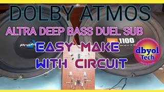 How to make Dolby Atmos Duel Subwoofer Pre amplifier with circuit Diagram