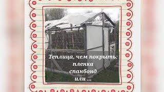 Теплице 4 года:  пленка или спанбонд или армированная пленка