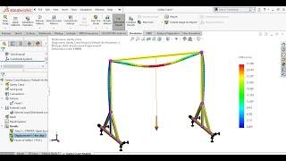 Static structural analysis of a Gantry Crane with Solidworks