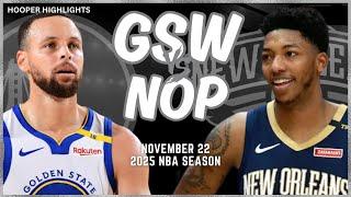 Golden State Warriors vs New Orleans Pelicans Full Game Highlights | Nov 22 | 2025 NBA Season