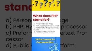 What does PHP stand for | #php  #phpscripts  #php8 #phpcourse #phptutorials #phpdeveloper