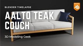 Blender Time-Lapse: Aalto Tank Sofa, 3D Modeling and Rendering/Texturing