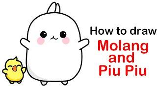 How to draw Molang and Piu Piu Bonbon Drawings