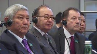 Kassym-Jomart Tokayev speaks at the OSCE Parliamentary Assembly