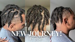 New Loc Journey! 1 Month Update | My husband FINALLY started his Locs - TwoStrand Twist Starter Locs