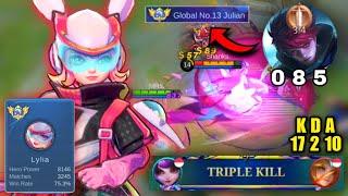 Lylia 3000+ Match vs Global  | Build Lylia 2023 - Lylia Gameplay