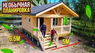 Баня 6.5х5 с НЕОБЫЧНОЙ планировкой. От плотника, как есть.