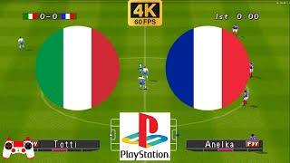 Winning Eleven 2000 - Italy vs France - Duckstation PS1 on PC  Full Game [4K60]