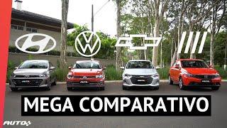 Fiat Argo VS Chevrolet Onix VS Volkswagen Polo VS Hyundai HB20: qual é o melhor hatch?