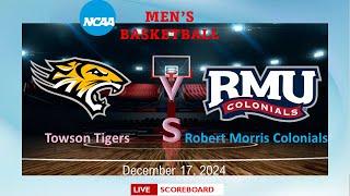 Towson Tigers VS Robert Morris Colonials | NCAA Men's Basketball Live Scoreboard