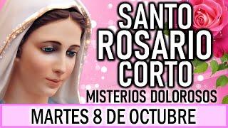 Santo Rosario Corto de hoy Martes 8 de Octubre 2024 Misterios Dolorosos Rosario ala Virgen María 